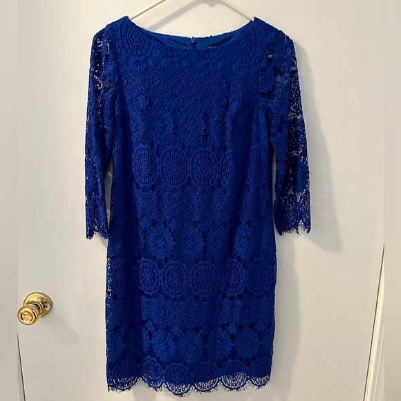 Jessica Howard Royal blue lace shift dress - Picture 2 of 6